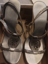 Faith Wedge Sandle Size 40/7 Used Siver