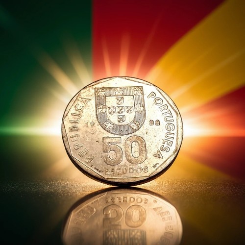 Portugal escudos coin date - 50,