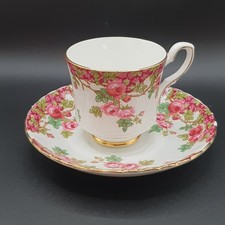 Vintage Royal Stafford Olde English Garden Tea Cup & Saucer Est 1845