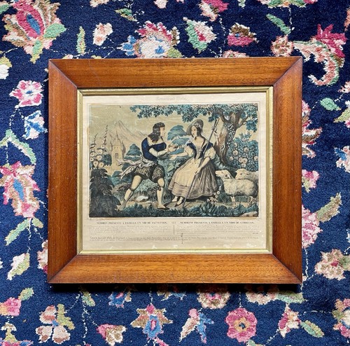 Antique hand coloured print - antique,