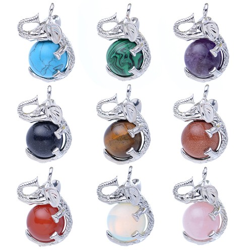 Natural stone crystal sphere - natural,