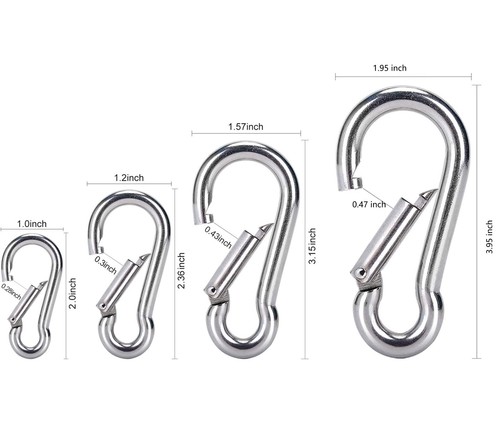 T316 stainless steel carabiner - stainless,