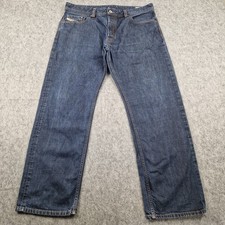 Diesel Jeans Mens W36 L30 Blue Larkee Denim Pants Relaxed  Straight Italy 0088Z