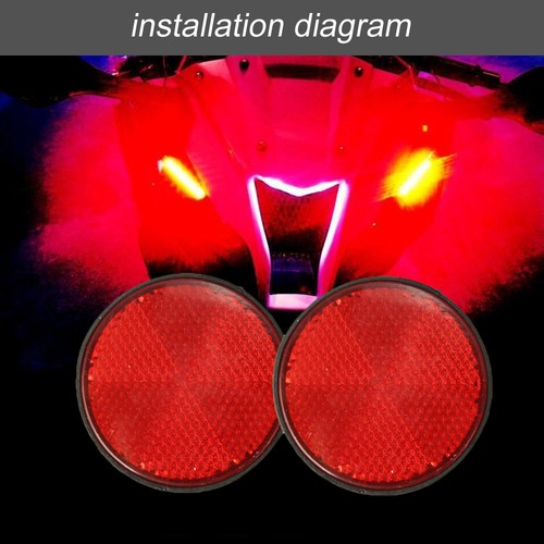 Reflective red motorcycle - 2x,