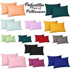 2X Polycotton Pillowcases