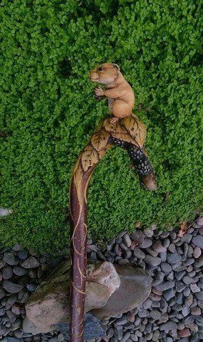 Wooden walking stick hand - wooden,