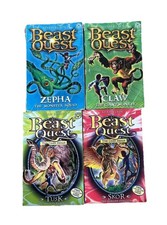 4 Beast Quest Books Bundle - Numbers 1,2,14,17 - No Collectors Cards