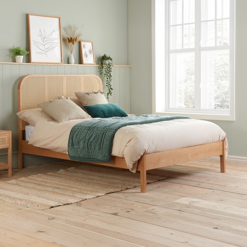 Oak rattan bed margot - bed,,