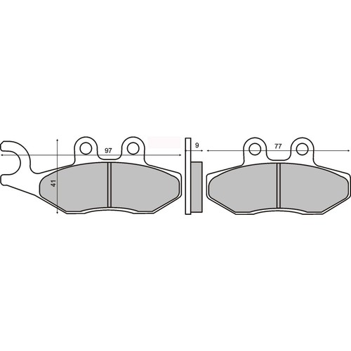 Pair brake pads for vespa - for, 946