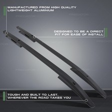 Black roof rails pair - black,