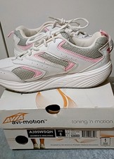 Avia Avi - Motion Womens Trainers UK 4 US 6 White/Pink/Grey New In Box