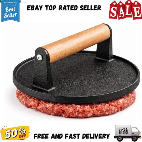 Cast iron burger press - cast, set