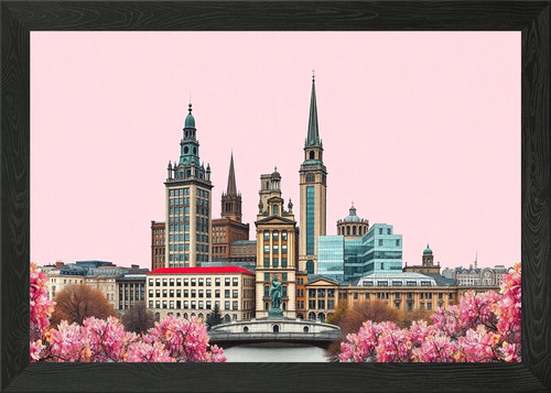 Glasgow city center framed - center,