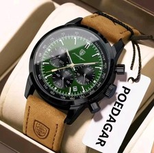 Mens Luxury Leather Watch