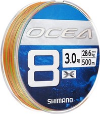 SHIMANO Ocea 8 #3 500m 63lb /28.6Kg Multicolor 8 Braid Pe Line LD-A91S Jap