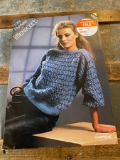 Littlewoods Slash Neck Sweater Knitting Pattern City Highlights 30 - 41" 1023