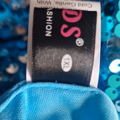 Long blue silver - blue/silver, sequin