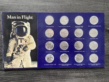 Man In Flight Shell Coin Collection Vintage  1970s Presentation Complete Set (2)