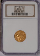 1911-D Gold Indian $2.5 NGC