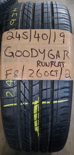 1 X 245 40 19 2454019RF  GOODYEAR  PART WORN RUNFLAT SUMMER TYRE