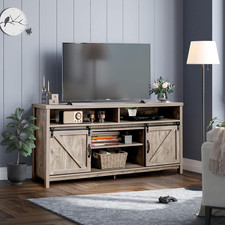 TV Unit Barn Door Cabinet