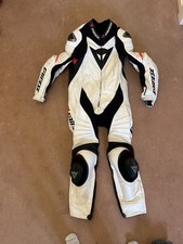 Dainese Laguna Seca Evo Motorcycle Suit EUR 52 White Black