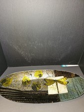 22" BY 9.5" Dragonfly Glass Decorative Plate