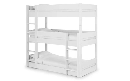 White triple bunk - triple, bed