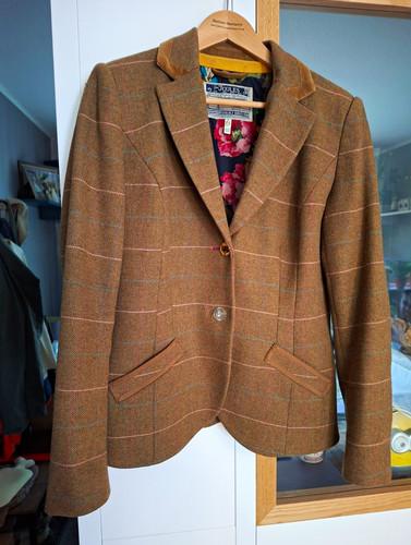 Joules woody brown tweed check - brown,