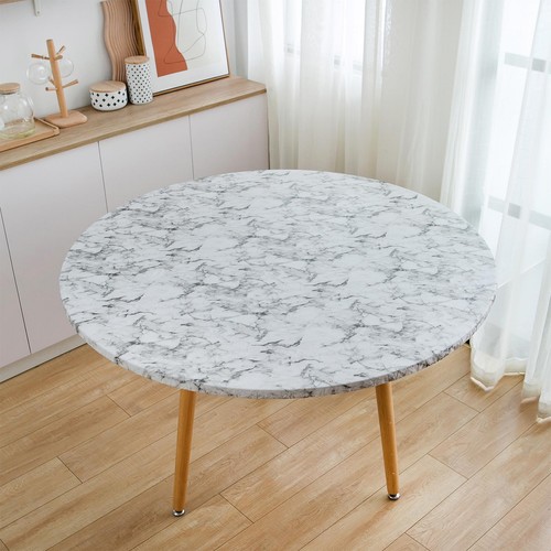 Round vinyl fitted tablecloth - round,