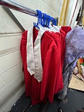Red choir robes with white sash, red. One size suitable for adults and children