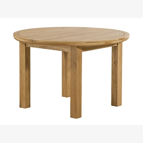 Round extending oak dining - round,