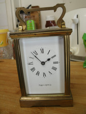 Mappin & Webb, Brass,   Carriage Clock,  Enamel Dial