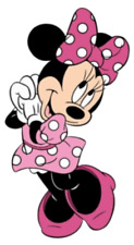  Large VINYL Minnie Mouse STICKER DECAL  7" High  MATTE VINYL