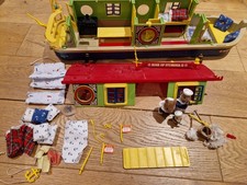 Sylvanian Families Riverside Canal Boat with Figures And Original Box