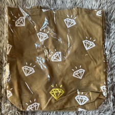 Tk Maxx  Tote Bag beige with diamond pattern cotton approx 40x 40 cm brand new 