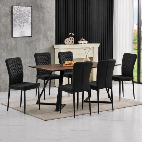 Set velvet dining chairs - set,