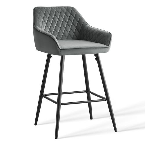 Bar stools velvet - stools, metal
