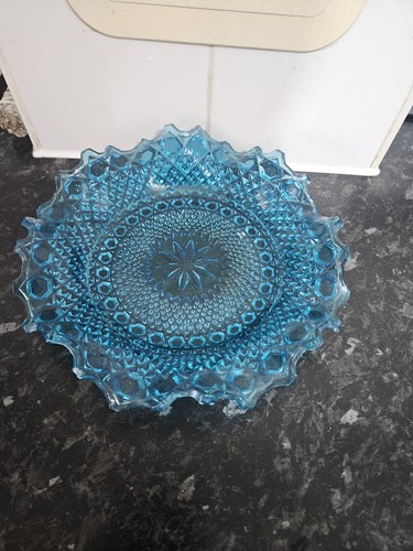 Vintage sowerby blue glass - vintage,