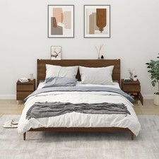 Bedside cabinets 2pcs brown