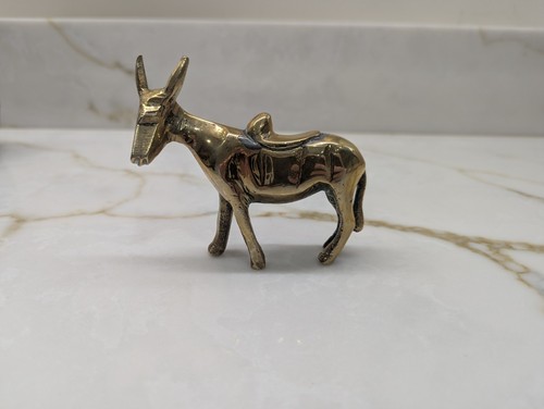 Vintage brass donkey - vintage,
