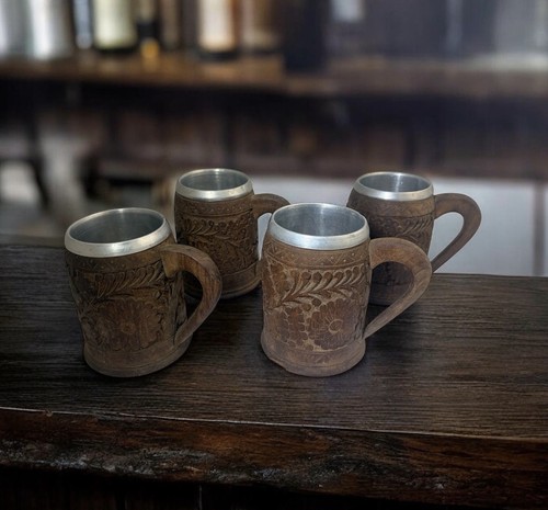 Hand carved wooden - wooden, beer