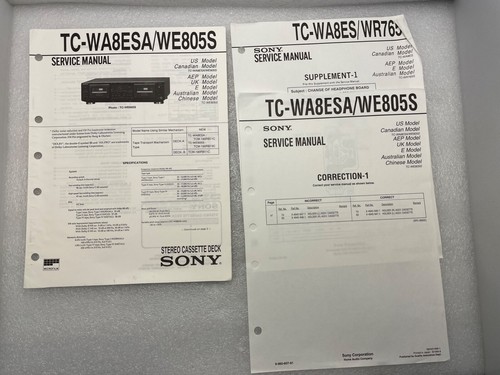 Sony wa8es wr765s original - tc-wa8es/wr765s,
