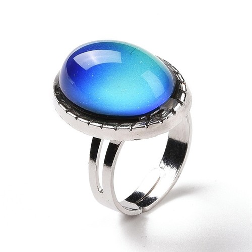 Oval mood ring temperature - oval,