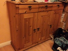 Pine Sideboard 3-door 3-drawer - TV Cabinet Collect London E14