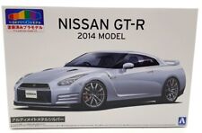 Aoshima 1/24 Scale Model Kit 02-A - Nissan R35 GT-R 2014 - Silver