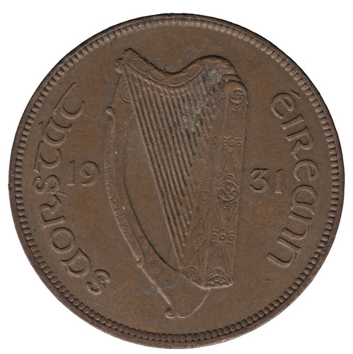 1931 ireland penny - penny, –