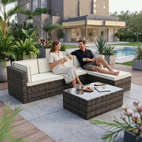 Seater shape rattan - l-shape,