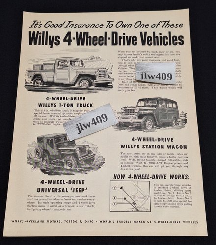 1951 willys jeep truck - willys, wagon
