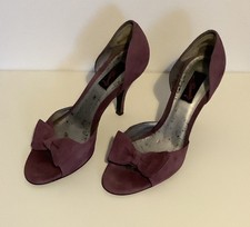 Womens Mauve/Lilac Suede Peep